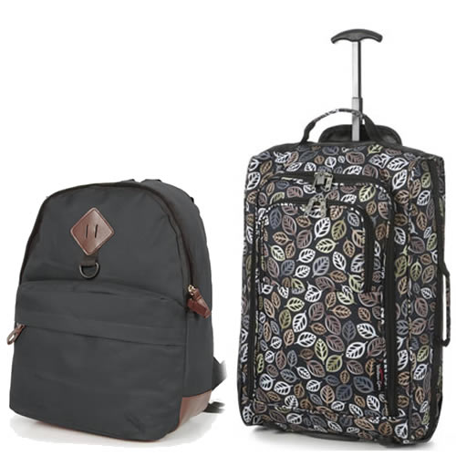 Priority Set 55x40x20cm & 40x25x20cm Black Leaf BP